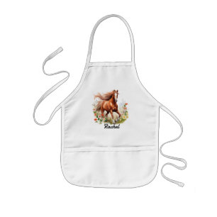 Tablier Enfant Cheval sauvage de Sorrel Rouge