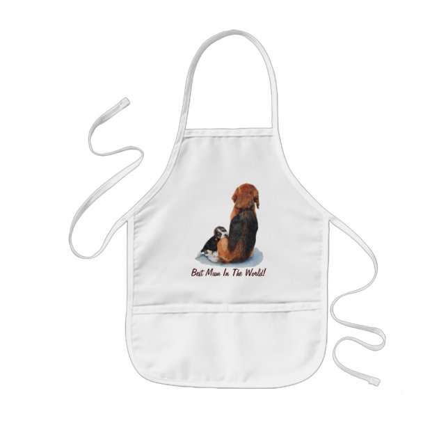 Tablier Enfant Chien mignon beagle qui bouge maman chien (Devant)