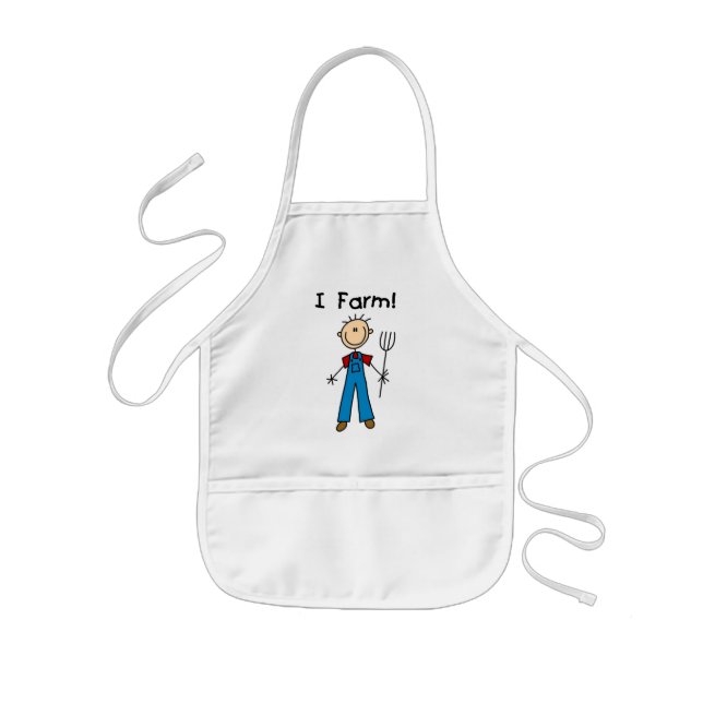 Tablier Enfant Chiffre T-shirts et cadeaux de bâton d'agriculteur (Devant)