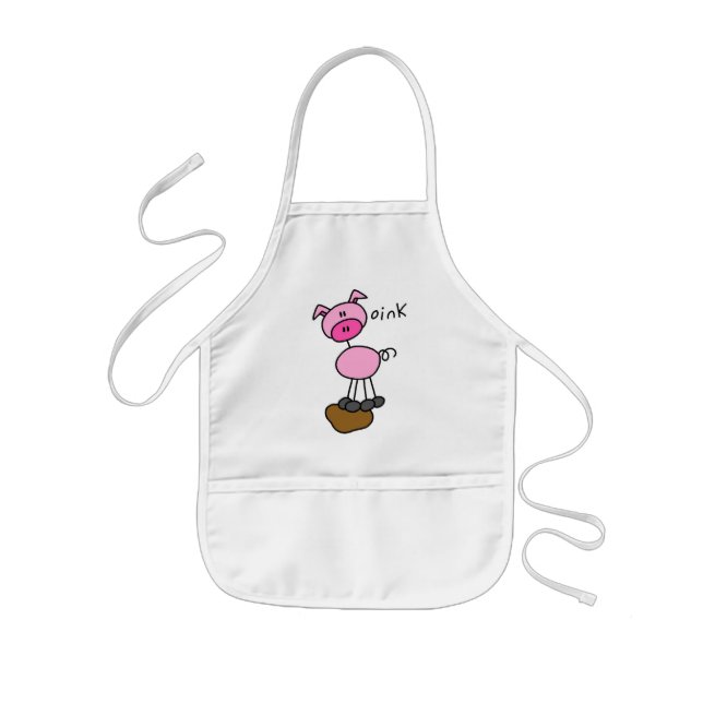 Tablier Enfant Chiffre T-shirts et cadeaux de bâton de porc (Devant)