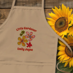 Tablier Enfant Child's Gardening Apron to Personalize Floral Art