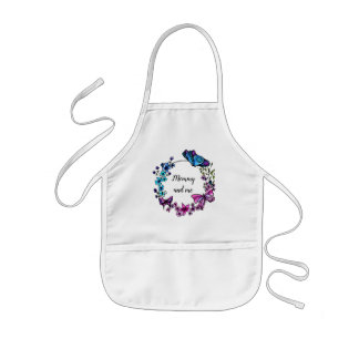 Tablier Enfant Citation ou nom faite sur commande de papillon et