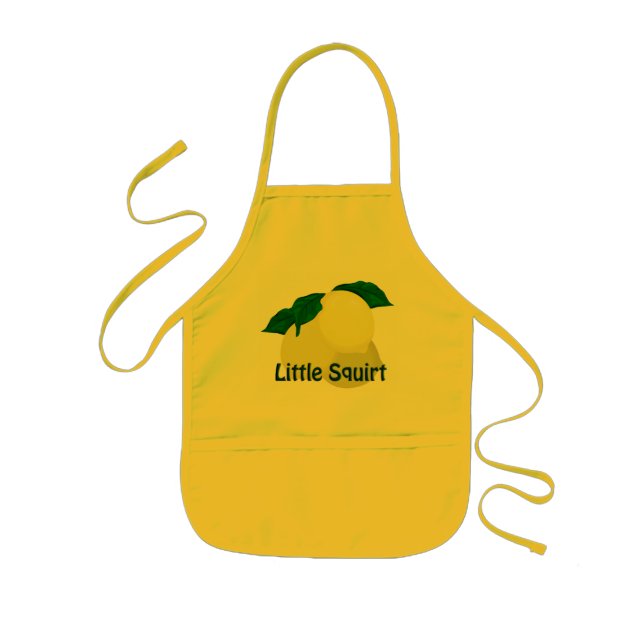 Tablier Enfant Citrons Petit Écureuil Enfants Jaune Apron (Devant)