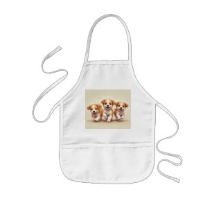 Tablier Enfant Commencer la cuisine avec un chien mignon