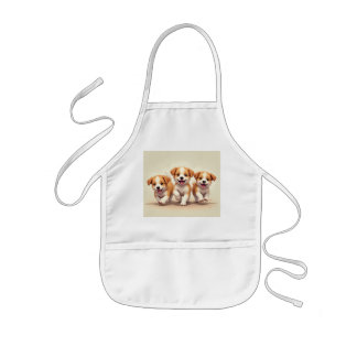 Tablier Enfant Commencer la cuisine avec un chien mignon