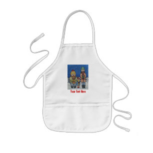 Tablier Enfant conception drôle de Noël de scène de neige de