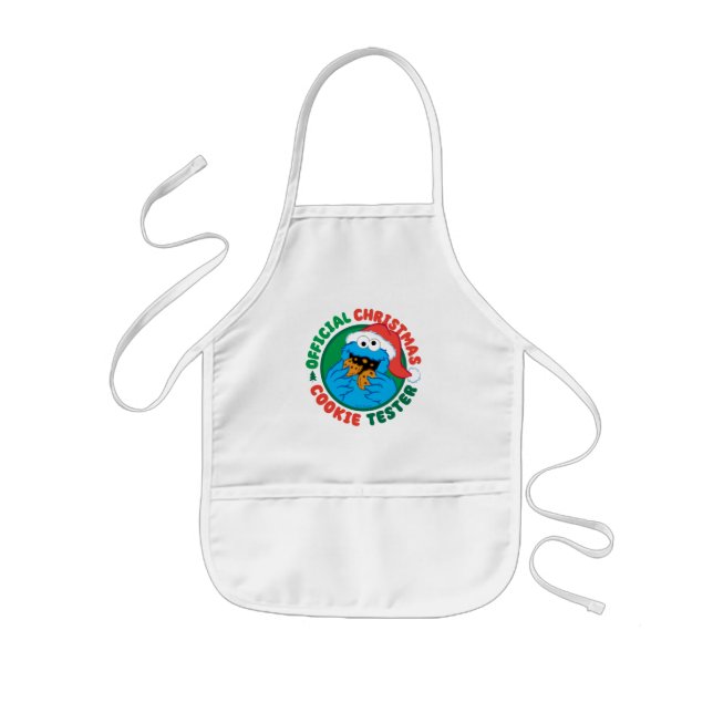 Tablier Enfant Cookie Monster | Tester officiel de biscuits de No (Devant)