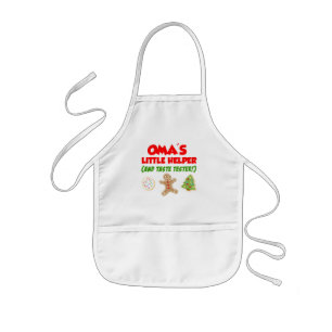 Tablier Enfant Cookies de Noël de la petite aide d'Oma