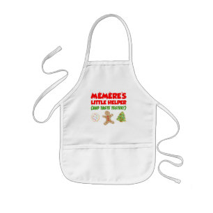 Tablier Enfant Cookies de Noël de petite aide de Memere