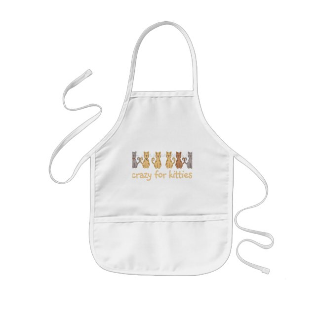 Tablier Enfant Crazy For Kitties T-shirts et cadeaux (Devant)