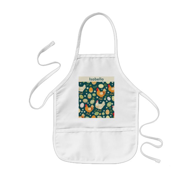 Tablier Enfant Cuisine Agricole personnalisée Poulet Rustique (Devant)