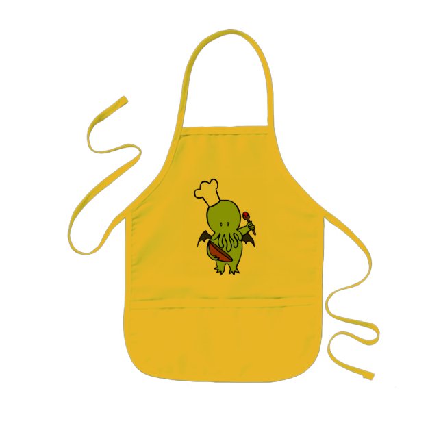 Tablier Enfant Cuisinier avec Cthulhu (Devant)