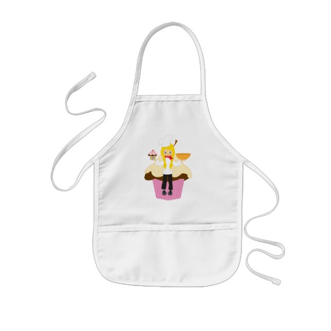 Tablier Enfant Cuisinier de gâteau de tasse personnalisée boulang (Devant)