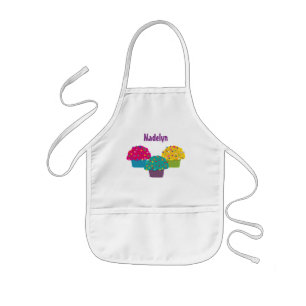 Tablier Enfant Cupcakes Glaçés Paillettes Arc-en-ciel Cuisine Fan