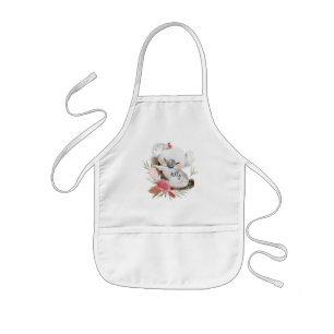 Tablier Enfant Cute Baby Koala Gold Speckle Nom personnalisé