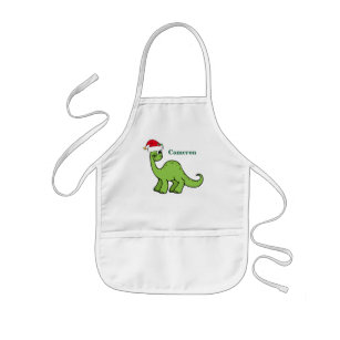 Tablier Enfant Cute Christmas Dinosaur Santa Custom