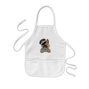 Tablier Enfant Cute German Shepherd Police Puppy