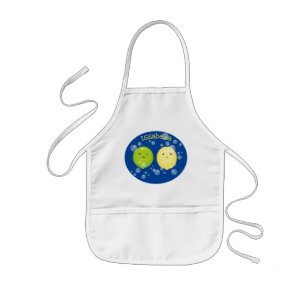 Tablier Enfant Cute happy lemon lime cartoon illustration