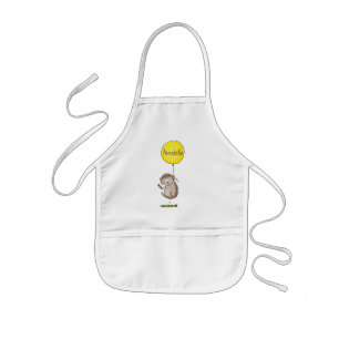Tablier Enfant Cute hedgehog and balloon cartoon pattern