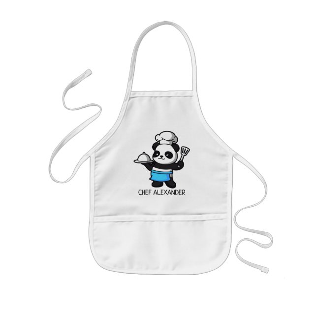 Tablier Enfant Cute Panda Chef Personnaliser L'Espace Enfants (Devant)