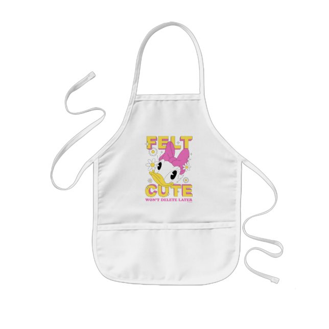 Tablier Enfant Daisy Duck "Felt Cute" Retro Floral Graphic (Devant)