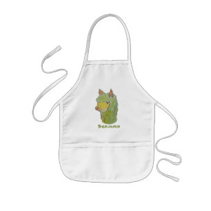 Tablier Enfant Dessin de visage d'alpaca mignon