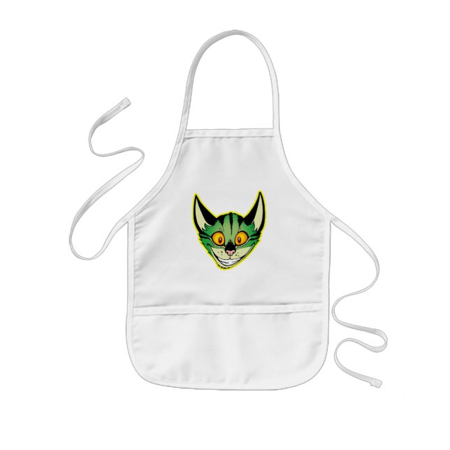 Tablier Enfant Dessin fluorescent Chat enfants tablier (Devant)