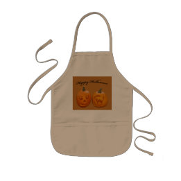 Tablier Enfant Deux citrouilles Joyeux Halloween