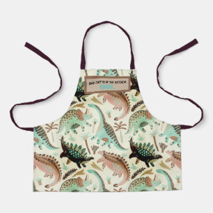Tablier enfant - Dino (bleu, vert, Brown)