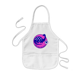 TABLIER ENFANT DINOSAURE ROSE LUMINEUX MIGNON DE FILLE %PIPE%
