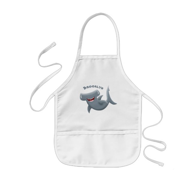 Tablier Enfant Drôle mignon requin marteau dessin animé (Devant)