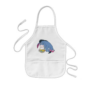 Tablier Enfant Eeyore tenant Panier de Pâques plein de bébés pous