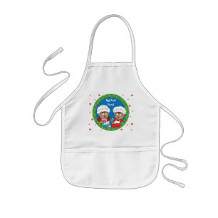 Tablier Enfant Elfes de Noël de couleur