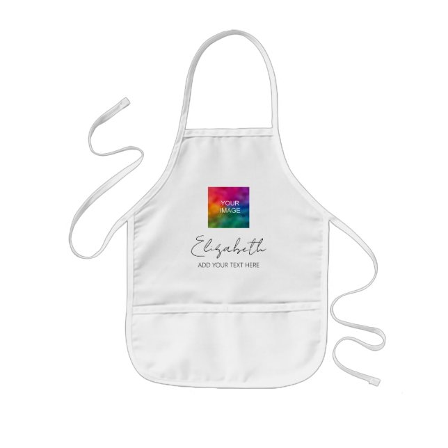Tablier Enfant Enfants' Aprons Votre Texte Nom Photo Ici Filles G (Devant)