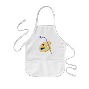 Tablier Enfant Enfants Artiste Palette Votre Nom Apron Modèle