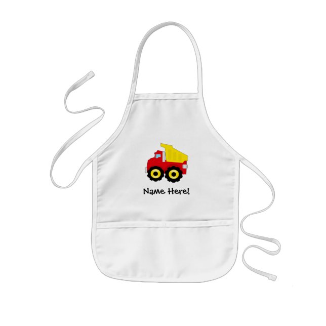 Tablier Enfant Enfants garçons Construction camion (Devant)