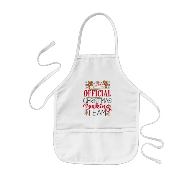 Tablier Enfant Équipe de pâtisserie officielle de Noël de la fami (Devant)
