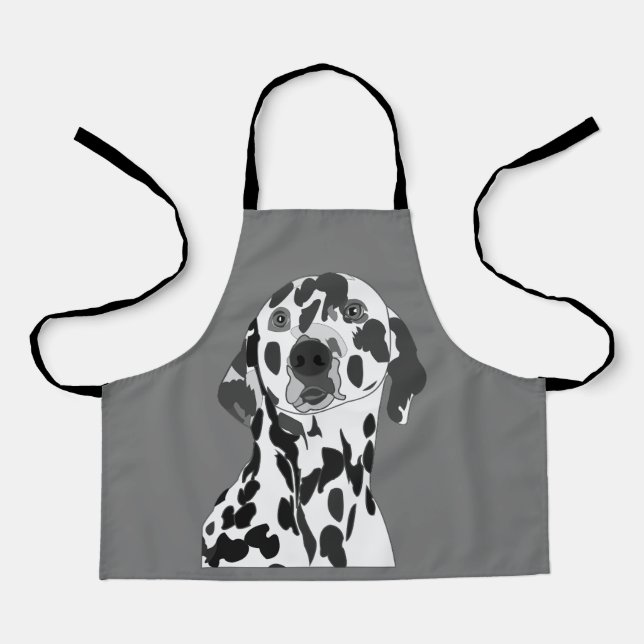 Tablier Enfant et chien dalmate (Recto)