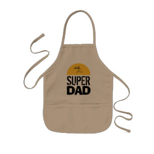 Tablier Enfant Fête des pères Design moderne "SUPER DAD" étoile