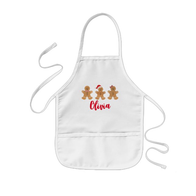 Tablier Enfant Filles en pain d'épices Trio Apron, Enfant Apron (Devant)
