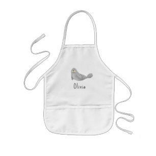 Tablier Enfant Filles mignonnes sous le phoque marin