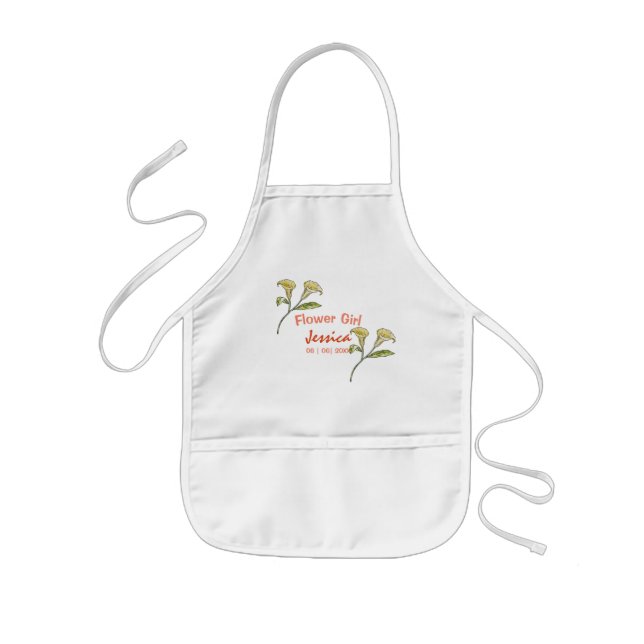 Tablier Enfant Fleur Fille Floral Calla Lilies (Devant)