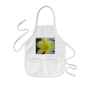 Tablier Enfant Frangipanier blanc et jaune