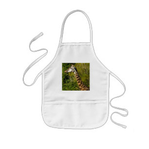 Tablier Enfant Girafe avec la langue collant courbée