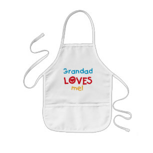 Tablier Enfant Grand-père m'aime T-shirts et cadeaux