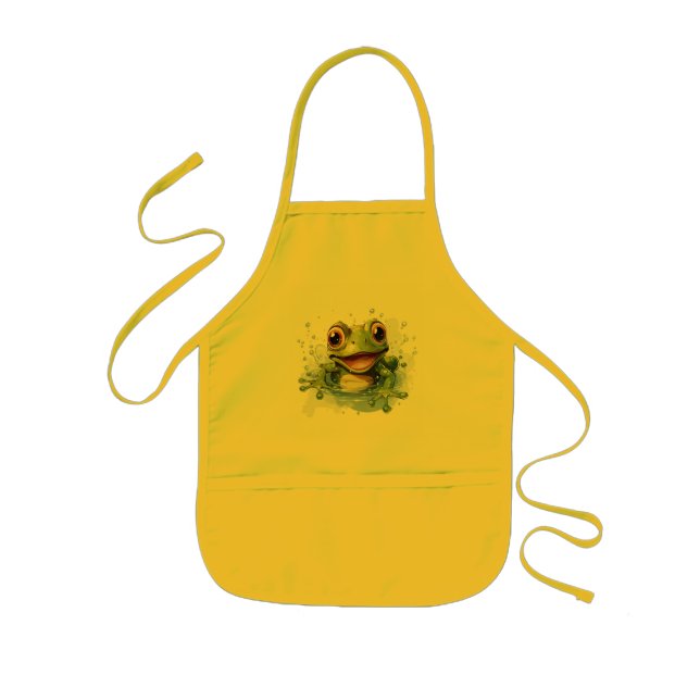 Tablier Enfant Grenouille drôle (Devant)