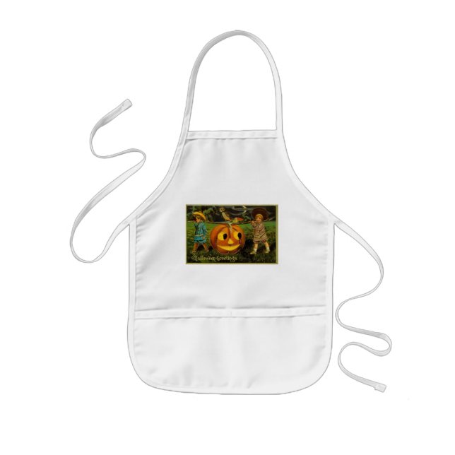 Tablier Enfant Halloween Jack-o-Lantern nuit de récolte par les e (Devant)