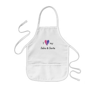 Tablier Enfant I Love My Saba and Savta Apron