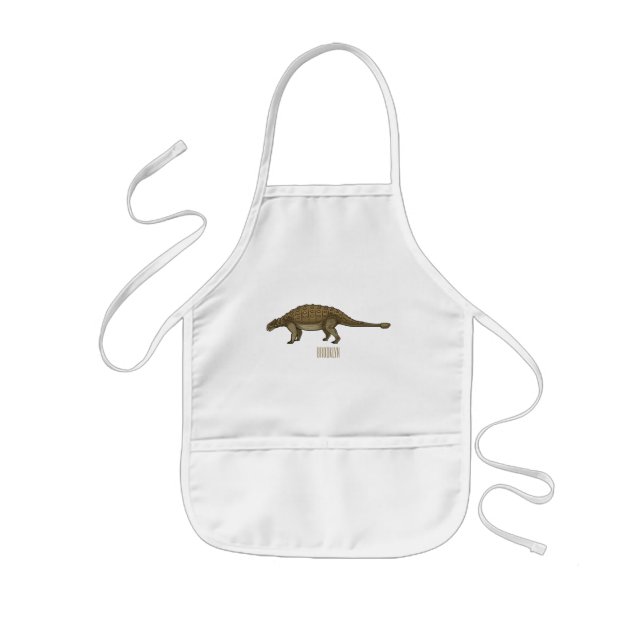 Tablier Enfant Illustration d'Ankylosaurus (Devant)