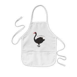Tablier Enfant Illustration de cygne noir